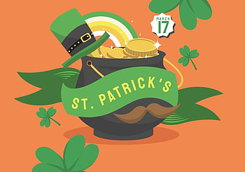 :), st patrick, orange, vexeks, pot, clover, luck, vexels, green, vector, card, hat HD wallpaper