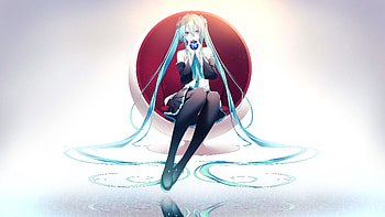 Minimal, long hair, Hatsune Miku HD wallpaper