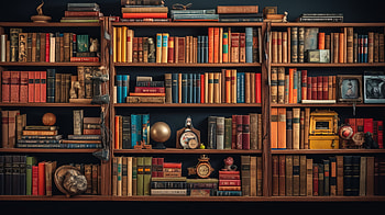 Vintage Bookshelf Aesthetic, man made, book HD wallpaper