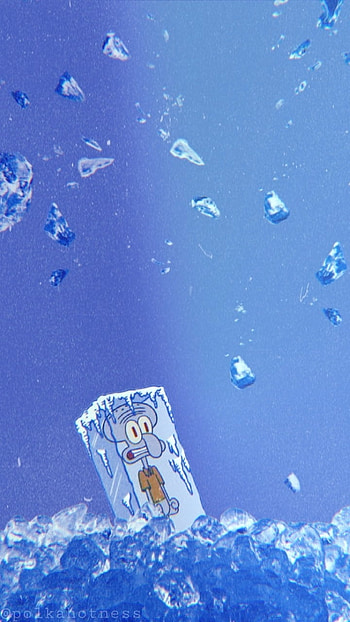 Ice cube squidward, aesthetic, cartoon, spongebob HD phone wallpaper