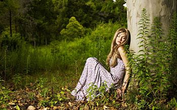 Model, women, girl, sit HD wallpaper