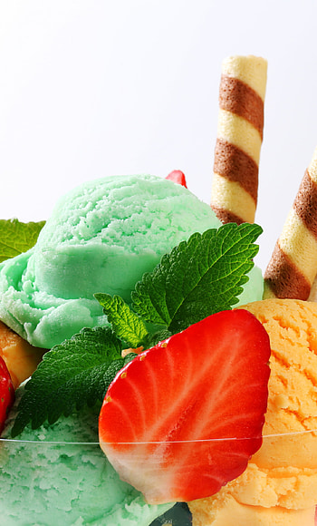 Summer dessert fruits, Ice Cream , Refreshing combination, Tropical flavors HD phone wallpaper
