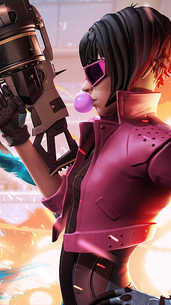 Quantum league girl, Gun and bubble gum, ultra , Mobile HD phone wallpaper