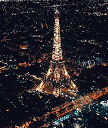 Eiffel tower Paris, metropolitan_area, midnight HD phone wallpaper
