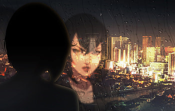 Trese, window, reflection, city HD wallpaper