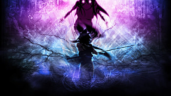 Black Star and Tsubuki, sword, anime, boy, black star, girl, tsubuki, soul eater HD wallpaper