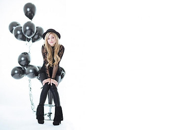 Olivia Holt, Olivia, model, Holt, beautiful, actress, balloons, stockings, hat HD wallpaper