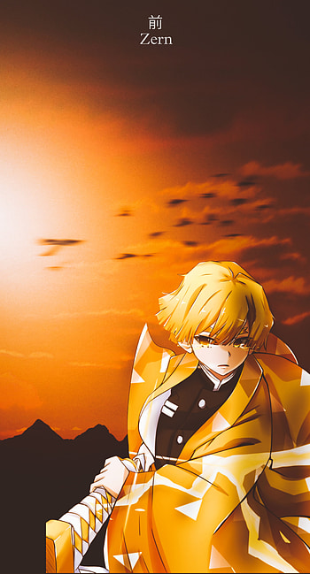 zenitsu demon slayer, demonslayer, anime HD phone wallpaper