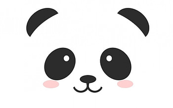 *Sweet Panda*, bears, sweet, white, cartoon, black, fun, cute, cuteness, kawaii, black and white, face, cuddly, happy, adorable, panda HD wallpaper