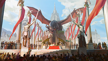 Majestic Dragon Coronation | Fantasy, fantasy, dragon HD wallpaper