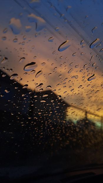 Lluvia, gotas, cielo, nubes, agua HD phone wallpaper