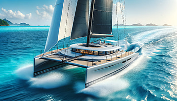 Catamaran Sailing Boat for Background, catamaran, boat, vehicle HD wallpaper