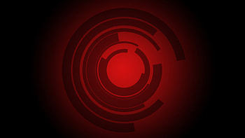 simple red, circle, simple, abstract, red HD wallpaper