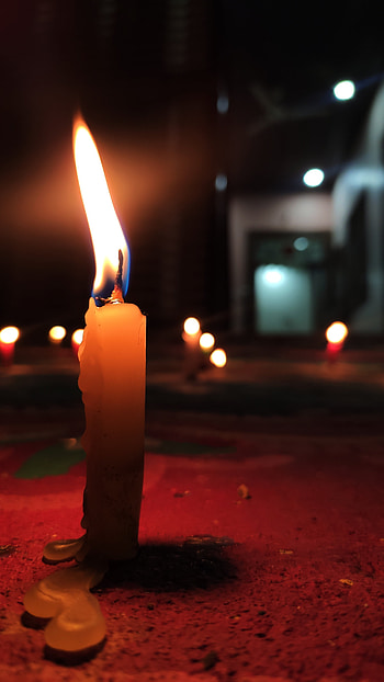 Candle, light, festival, night, yellow, fire, flame, graphy, diwali HD phone wallpaper
