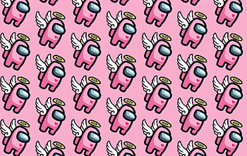 Among Us, Angel pink, , Golden HD wallpaper