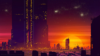 Cityscape Digital Artwork, cityscape, artist, artwork, digital-art, deviantart HD wallpaper