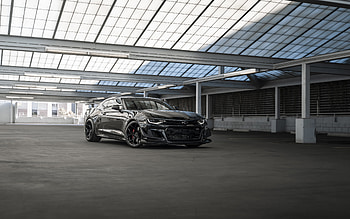 2022, Chevrolet Camaro ZL1, , front view, exterior, black Camaro ZL1, supercar, american sports cars, Chevrolet HD wallpaper