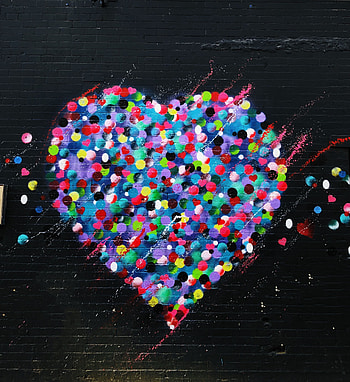 Art, Texture, Textures, Wall, Stains, Spots, Heart HD phone wallpaper