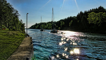 Trent Passage, river, Trent, canal, Sailboat HD wallpaper