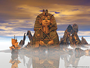 God of Egypt, god, fantasy, egypt, water, sun HD wallpaper