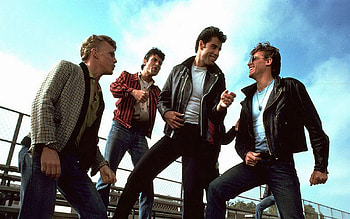 John Travolta, Greaser fashion, Retro charm, Nostalgic backgrounds HD wallpaper