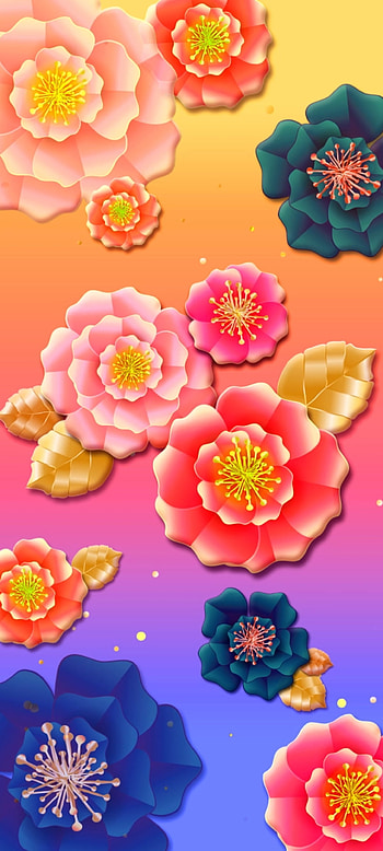 Autumn flowers, orange, red, Flower, Beautiful, Luxury, Golden HD phone wallpaper