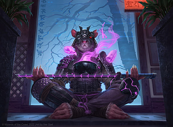 Nezumi Blade Blesser, art, mouse, asian, fantasy, samurai, nezumi, rat, blue, ilse gort, armor HD wallpaper