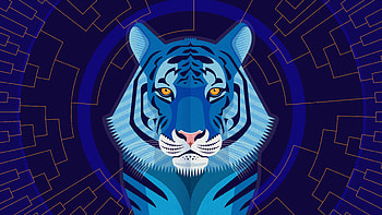 Fantastical tiger artwork, Enchanting tiger dreams HD wallpaper
