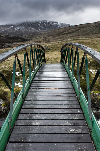 Nature, Mountains, Fog, Bridge HD phone wallpaper