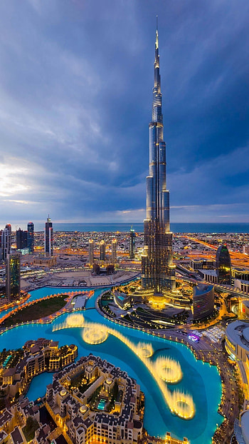 Burj Khalifa, Dubai skyline, Travel destination, Man-made marvel HD phone wallpaper