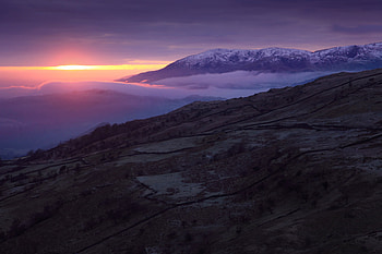 Lake District View Of Hills And Mountains In The Late Afternoon, lake, mountains, nature, afternoon HD wallpaper