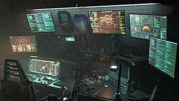 Sci-Fi Spaceship Command Center, Sci Fi, spaceship HD wallpaper