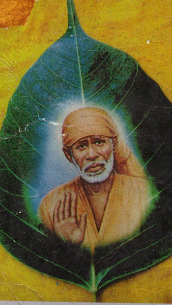 Sai Baba, green leaf HD phone wallpaper