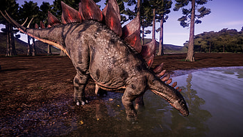 Stegosaurus skin, Jurassic World Evolution game, Unique customization, Virtual world HD wallpaper