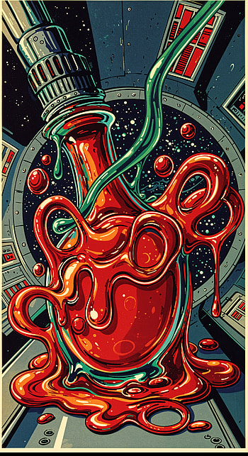 Syrup Galaxy: A Sweet Adventure, bottle, Liquid, space, Abstract HD phone wallpaper
