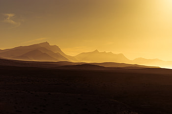 Golden Hour Orange Sunrise Mountains View, mountains, nature, sunrise, sunset, dusk, dawn HD wallpaper