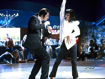 John Travolta and Uma Thurman, Twist Dance HD wallpaper