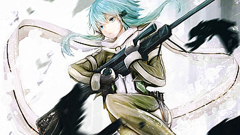 Shinon crashed GGO Art background Asada Shino - Sinon in GGO HD wallpaper