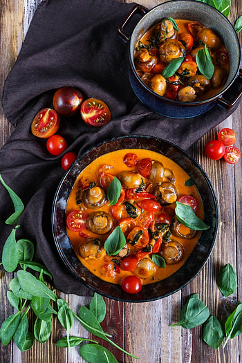 Toskanische champignonpfanne, Food with love thermomix, Food HD phone wallpaper