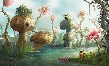 Lost World, abstract, fantasy, art HD wallpaper