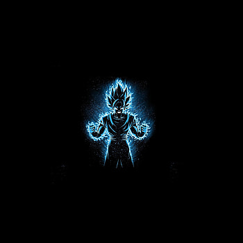 Black, dragon ball, dark, minimal HD phone wallpaper
