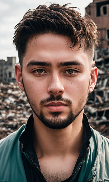 Handsome Man, AI Art, portrait, city HD phone wallpaper