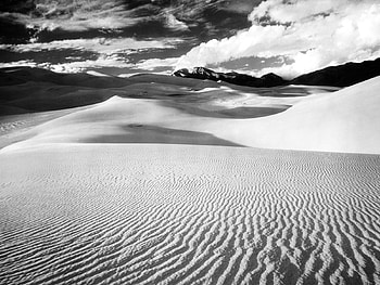 Nature, Mountains, Sand, Desert, Lines, Black And White, Dunes, Links HD wallpaper