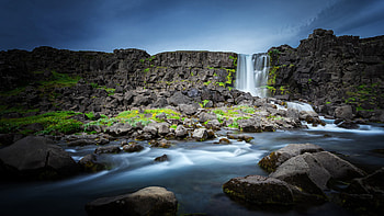 Thingvellir National Park, Oxararfoss waterfall, Best , Tablets and mobile s HD wallpaper
