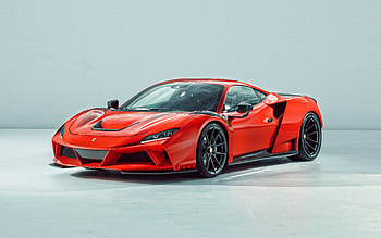 2021, Ferrari F8 Tributo, Novitec N-Largo, , front view, red sports coupe, Ferrari F8 tuning, new red F8 Tributo, supercar, Italian sports cars, Ferrari HD wallpaper