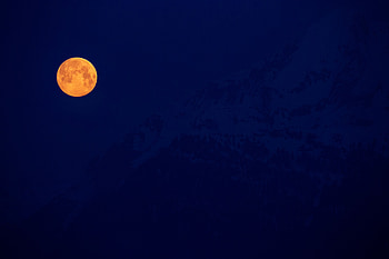 Nature, Mountains, Night, Moon, Darkness, Full Moon HD wallpaper