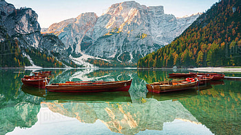 Mountain lake, Dolomites scenery, Italy landscapes, Stunning HD wallpaper