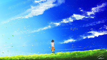 Sky, Art, Clouds, Silhouette, Loneliness HD wallpaper