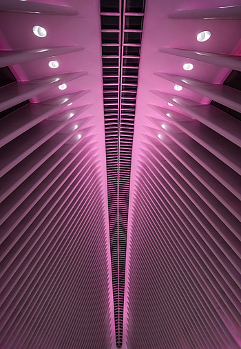 Architecture, Violet, Building, Miscellanea, Miscellaneous, Backlight, Illumination, Purple, Modern, Up To Date HD phone wallpaper