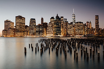 New York, city, Brooklyn, night HD wallpaper